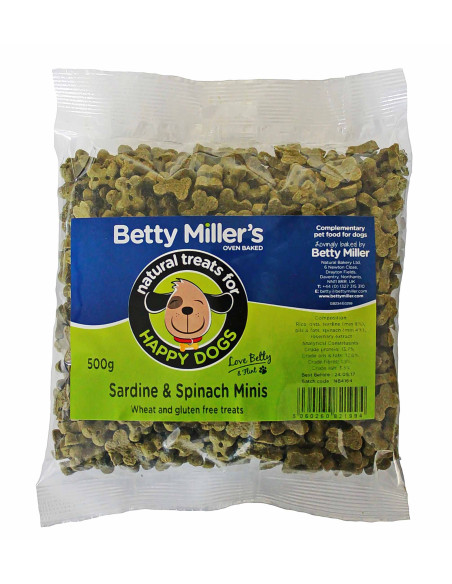 Betty Miller Gluten Vrij Mini Sardine & Spinazie Beentjes