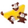 pluche braintrainer banaan met aapjes