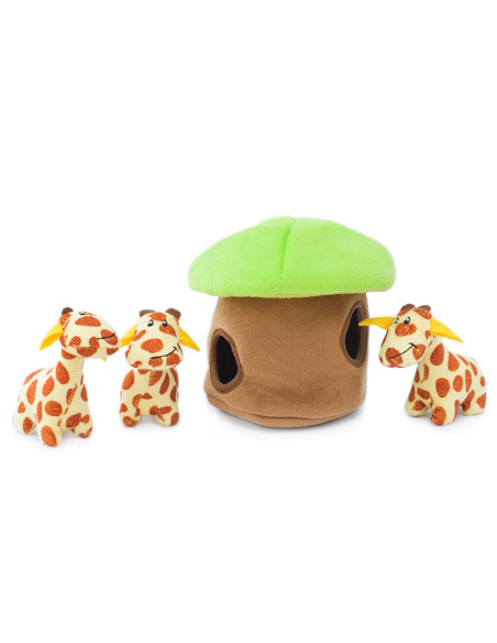 pluche braintrainer boomhut met giraffen